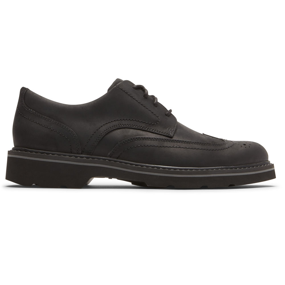 Tenis Rockport Homem Pretas - Charlee Waterproof Wingtip - 20834RLQT